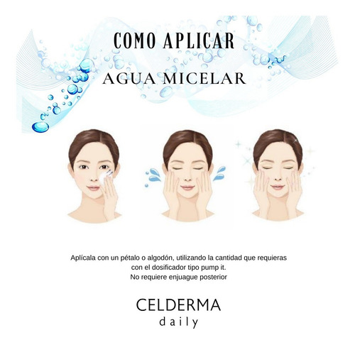 Imagen 3 de 3 de Agua Micelar Celderma Daily Desmaquillante