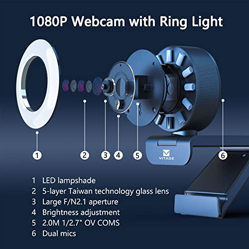 Camara Transmision Luz Anillo Ajustable Full Hd 1080p Dual