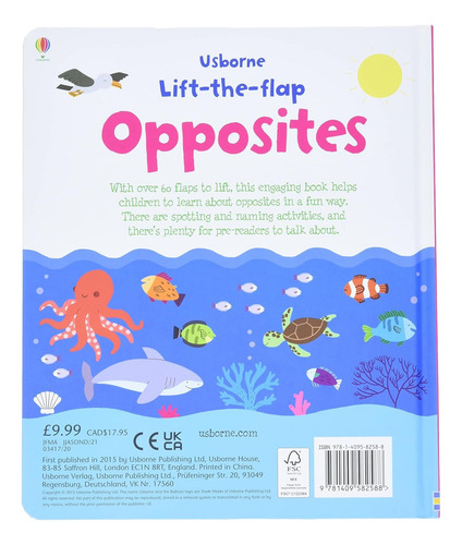 Libro Interactivo De Solapas Para Aprender Opuestos Niños