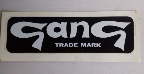 Calco Gang Trade Mark 1980s Adhesivo 21x6cm Exterior Sticker