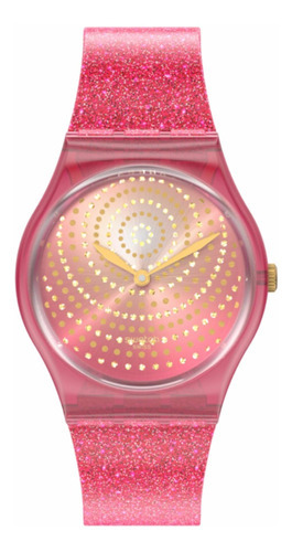 Reloj Swatch Chrysanthemum Gp169 Agente Oficial Color De La Malla Rosa Color Del Bisel Rosa Color Del Fondo Rosa Y Beige