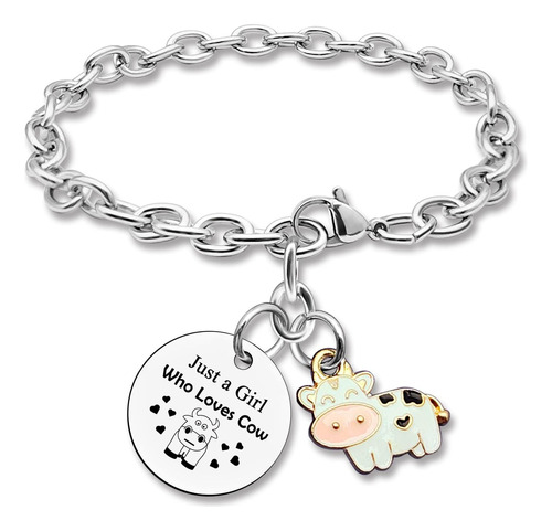 Dlaekua Vacas Regalos Para Niña Vaca Amante Pulsera De Acero