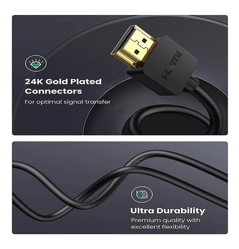 Imagen 4 de 7 de Cable Micro Hdmi A Hdmi Ugreen 4k 60hz 2m