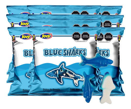 Gomitas Tiburones Mora Azul 12 Kg Jovy 