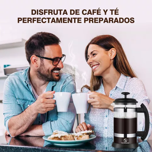 Sangkee Caf3 Cafetera De Prensa Francesa, 1l Prensa Francesa De  Vidrio/cafetera Francesa Para Café O Tisana Vidrio De Borosilicato  Resistente Al Calor