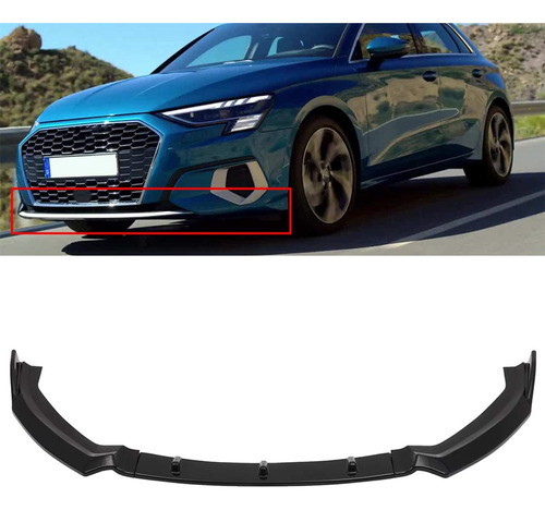 Aleron Borde Delantero Para Audi A3 S3 Sport Abs Brillante