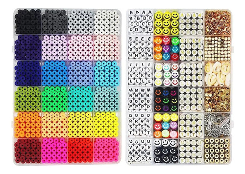 7200 Perlas De Arcilla Y Para Hacer Pulseras, 24 Colores, 6