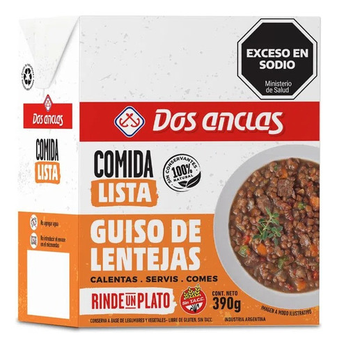  Guiso De Lentejas Dos Anclas Comida Lista 390 G