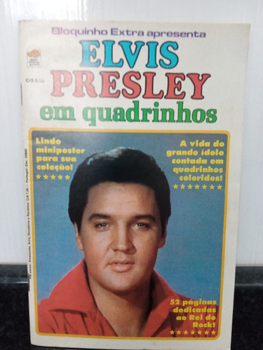Revista Bloquinho Extra Elvis Presley Quadrinhos Bloch Rjhm