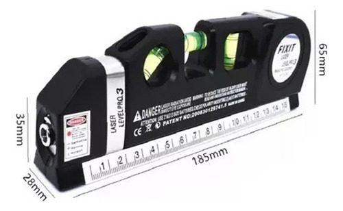 Nível A Laser 3 Linhas E Trena Régua Nivelador