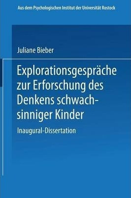 Explorationsgesprache Zur Erforschung Des Denkens Schwach...