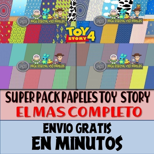 Super Pack Fondos Papeles Imágenes Clipart Toy Story Regalo