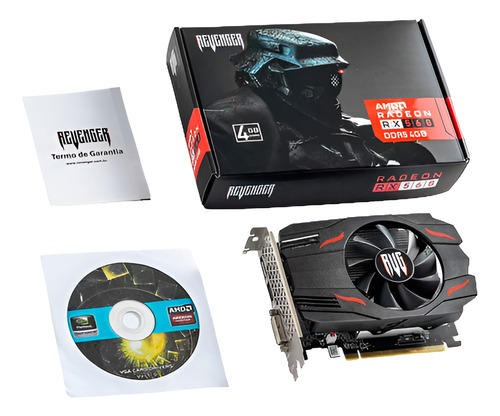 Placa De Vídeo Rx560 4gb Gddr5, 128 Bits, Hdmi/dp/dvi