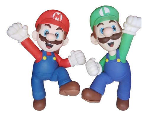 Mario Y Luigi En Porcelana Fría 