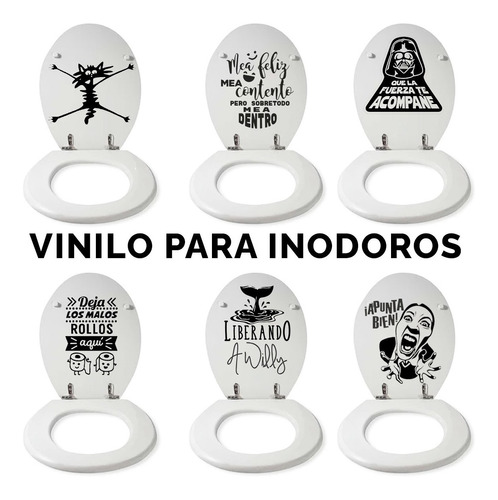 Vinilo De Corte Para Inodoro - Decoración - Varios Diseños