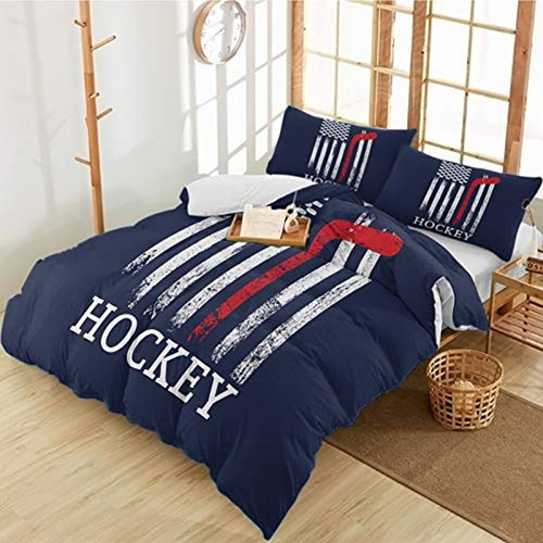 Juego De Ropa De Cama De 3 Piezas Funda De Edredón Deportivo