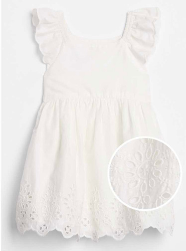 Vestido Gap De Nena Blanco Talle 6/12 Meses