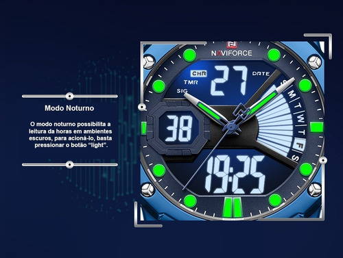 Relógio Masculino Digital Esportivo Naviforce Lançamento
