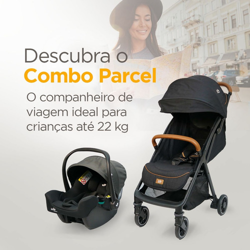 Combo Parcel Eclipse Preto + Bebê Conforto I-snug - Joie