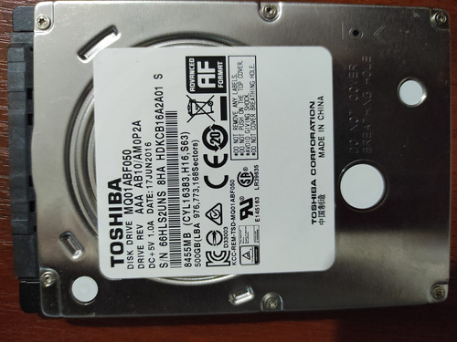 Disco Rígido Sata Hdd 500gb Notebook Envio