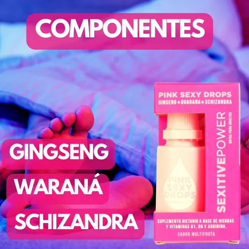 Suplemento Vigorizante + Libido Femenino Pink Sexy Drops