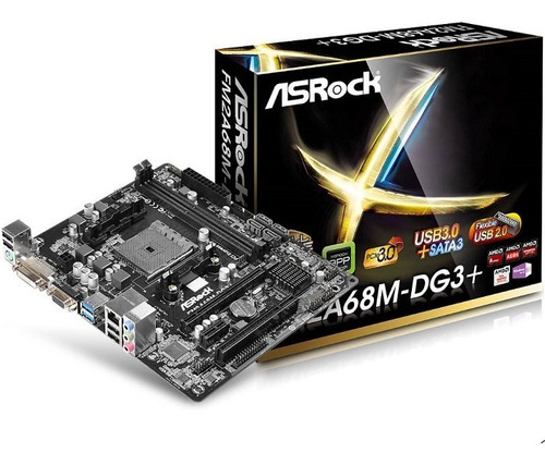 Tarjeta Madre Asrock Fm2a68m-dg3+ 2xddr3 Pci-e Fm2+ Matx