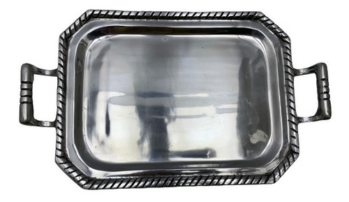 Bandeja Perla Mediana 43x26cm 27a Pewter 0400 Xavi