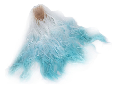 Peluca Azul Para Muñecas Diy, Con Una Articulación De 1/3 De