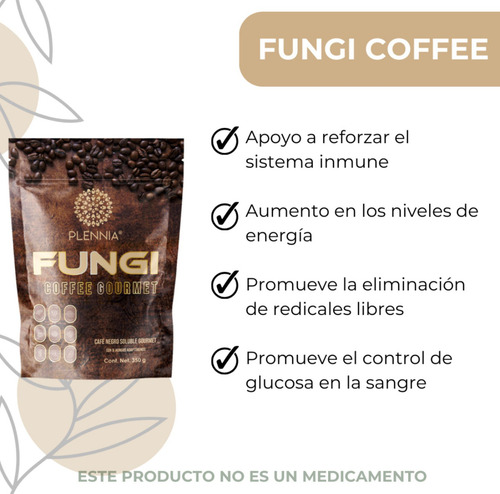 Café Soluble Plennia Hongos Adaptógenos Para Diabetes Y Mas
