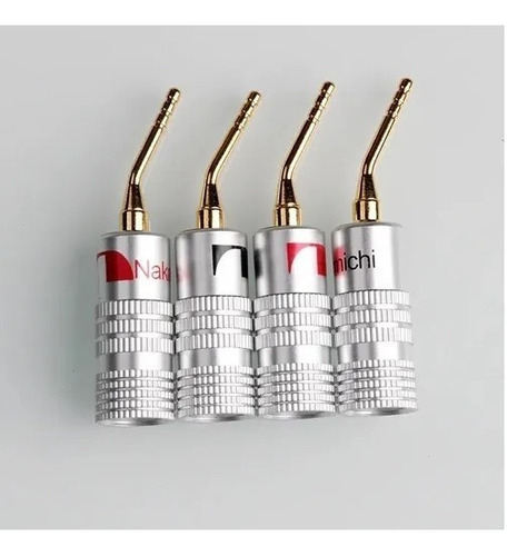 Imagen 3 de 4 de Conectores Banana Nakamichi Hifi 2mm 4 Unidades (2 Pares)