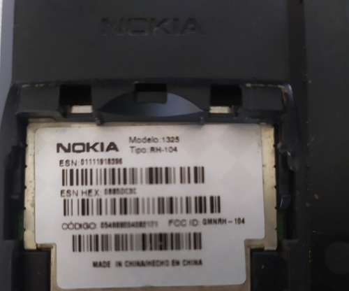 Celular Nokia Para Repuesto Modelo 1325 Sin Pila (Usado)