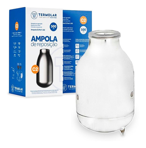 Ampola De Reposição Termolar 500ml - Ref: 522 Cor Cromado