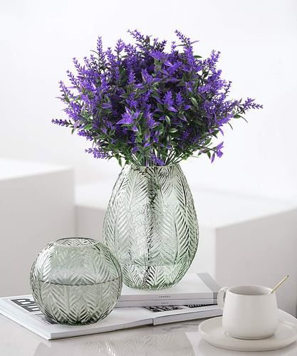 Ramos De Lavanda Artificial 8 Unidades Resistentes Uv Maceta