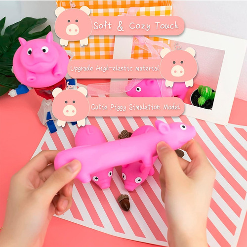 Imagen 3 de 9 de Squishy Pig Chanchito Cerdo Kawaii Relleno Moldeable Toy X1
