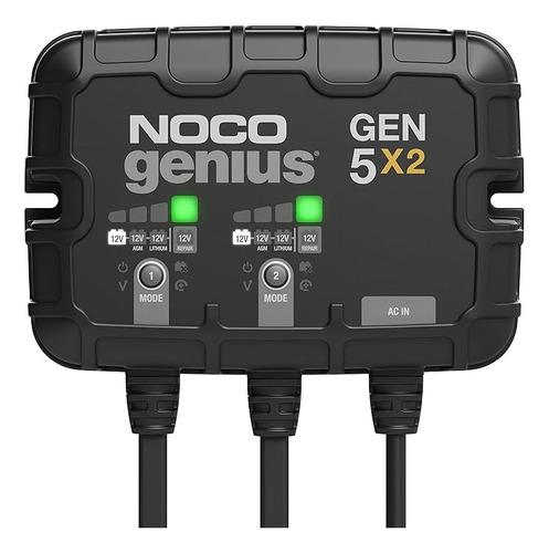 Cargador De Batería Noco 12v 5x2 2 Bancos 5 Amp Agm Litio