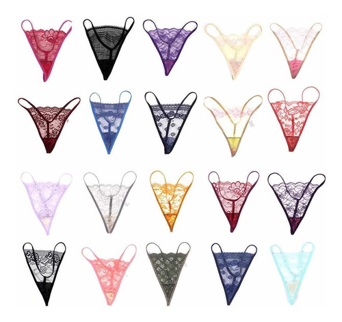 Colaless Tanga Ropa Interior Mujer Encaje Varios Colores Uno