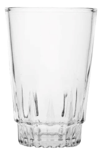 Set 6 Vasos De Vidrio Altos Prisma Color Transparente 300ml