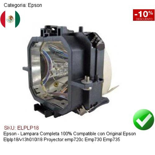 Lampara Compatible Epson Elplp18 Emp720c Emp730 Emp735