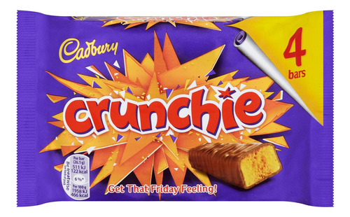 Cadbury Crunchie 4 Barras De Chocolate 104 Gramos