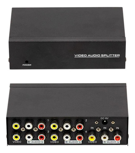 Distribuidor Splitter Av Audio E Video 1x4 Portas