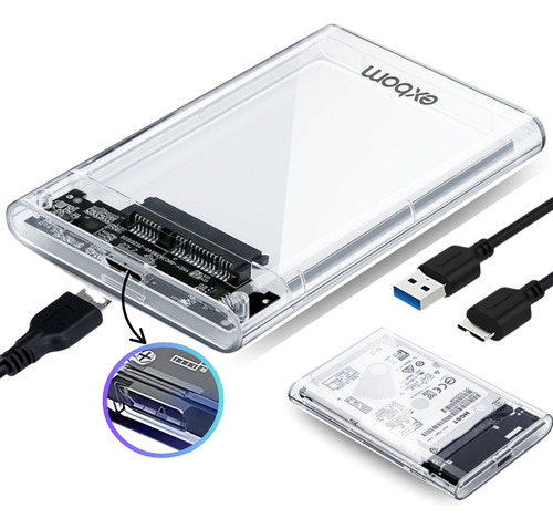 Case Hd Externo 5tb Sata 2.5 Usb 3.0 Gaveta Slim Pc Notebook