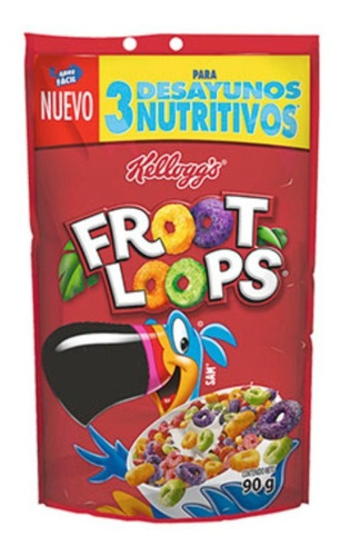Caja Cereal Froot Loops Econopak De 90 Grs Con 14 Piezas