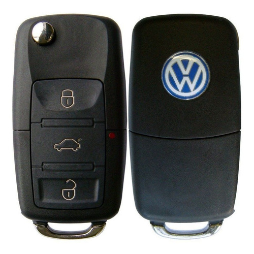 Chave Canivete Original Vw + Placa Para Positron Com Chip !!