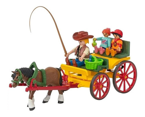 Playmobil 6932 Country - Charrete Com Cavalos - Fazenda