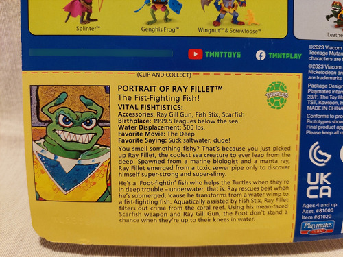 Ray Fillet - 40 Aniv - Tmnt - Tortugas Ninja - Playmates