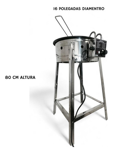 Tacho Pasteleiro Ipê Cozinhas Elétrico Esmaltado 16pol C/ Pé Cor Inox 220v