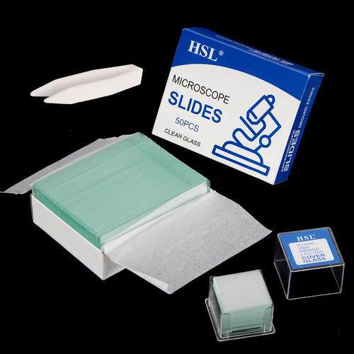 Portaobjetos De Microscopio De Vidrio, Juego De 50 Piez...