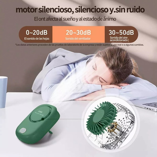 Mini Ventilador De Cuello Portátil Recargable Con Cordón