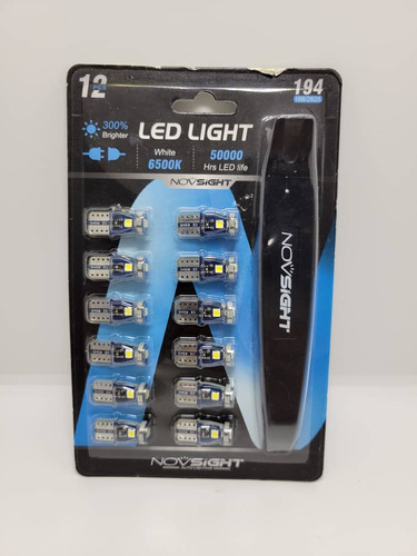 Muelitas  T10 3 Leds Blister De 12 Und Con Paleta Plástica