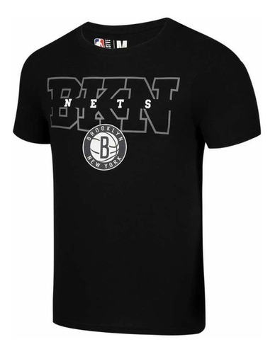 Playera Nba Nets Brooklyn Hombre Algodón Manga Corta